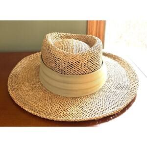 Vintage Stetson Gambler Seagrass Straw Golf Outdoors Sun Hat One Size